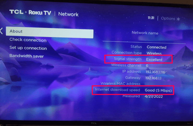 roku network tests results