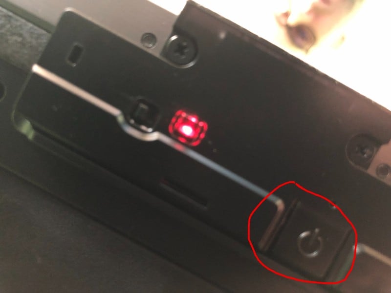 Samsung TV front power button