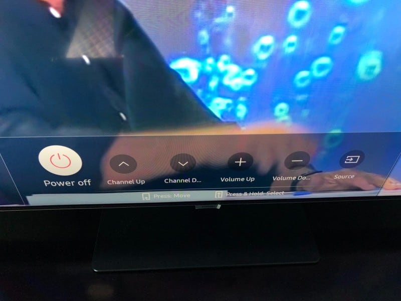Samsung TV power button menu